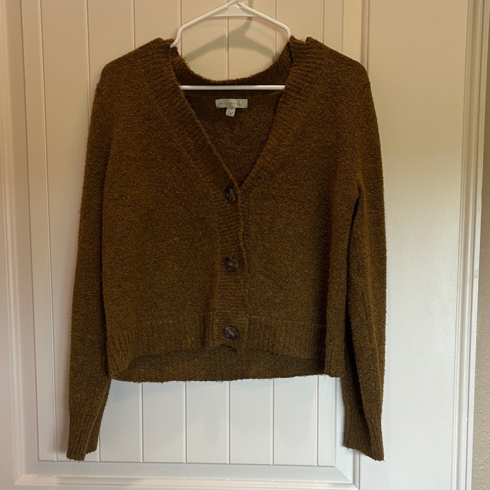 Allison Joy Cozy Green Cardigan